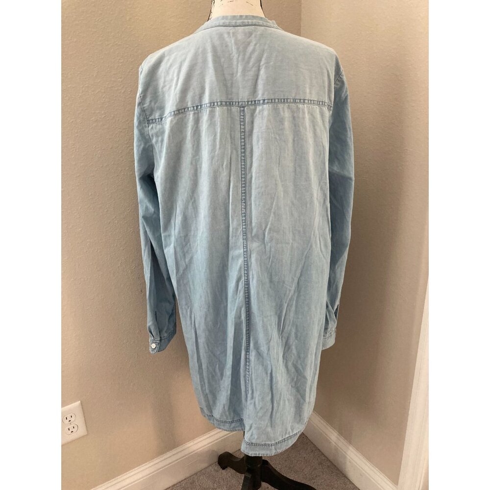 J. Crew Chambray Denim Long Sleeve Dress - Size XL - Picture 3 of 4